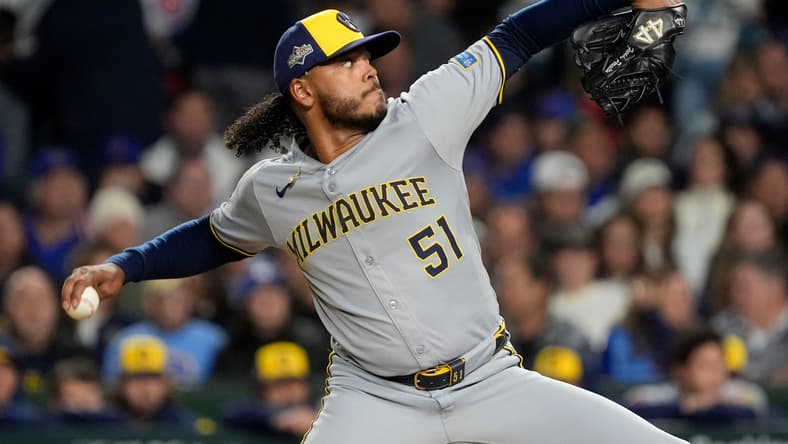 Milwaukee Brewers pitcher Freddy Peralta