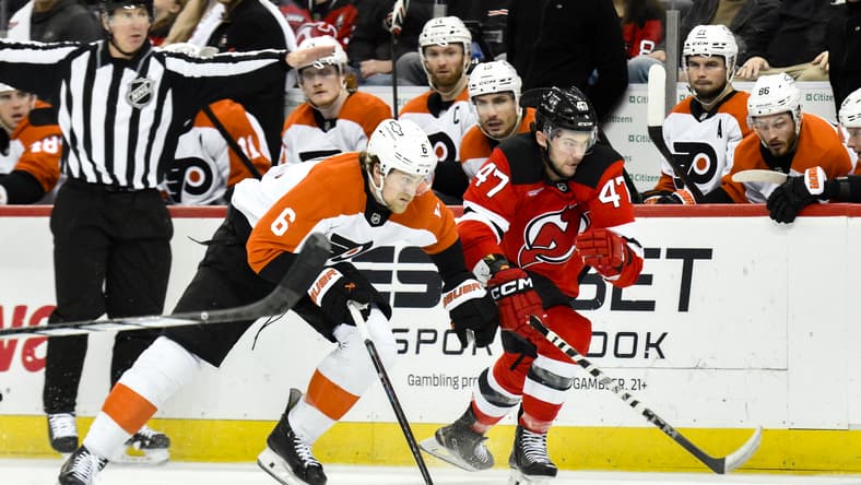 NHL: Philadelphia Flyers at New Jersey Devils