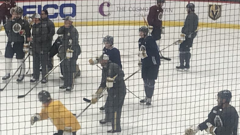 Vegas Golden Knights training camp drill