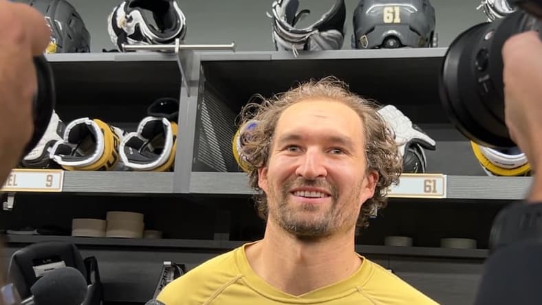 Vegas Golden Knights captain Mark Stone meets Wirth the media 10/16/2025