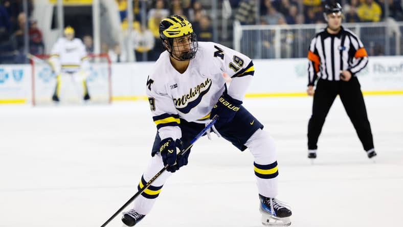 NCAA Hockey: Penn State at Michigan, montreal canadiens prospect michael hage