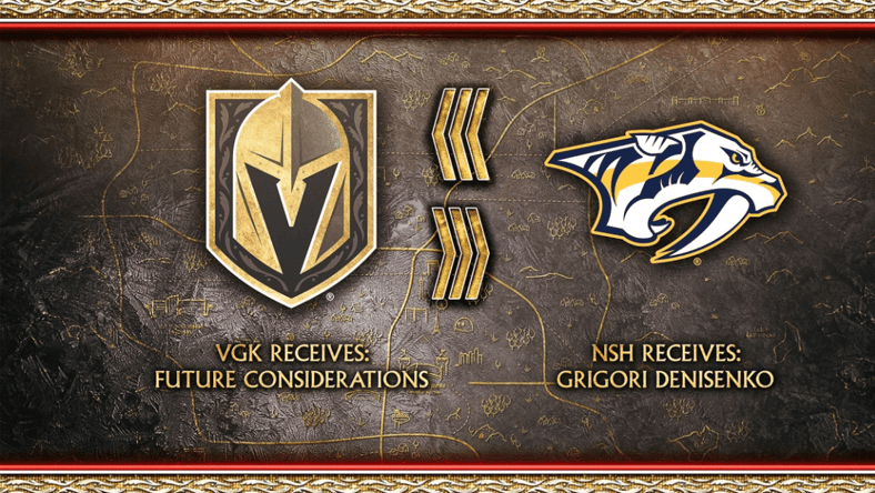 Vegas Golden Knights, Nashville Predators Trade Graphic (Photo/Screenshot- Vegas Golden Knights via Twitter)