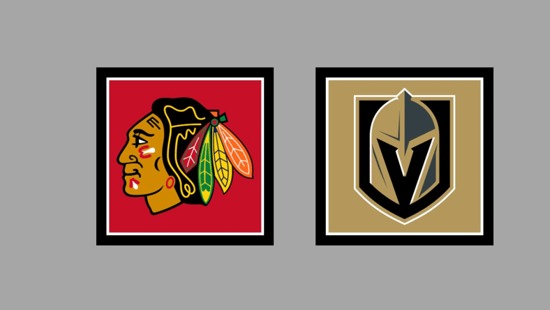 Chicago Blackhawks Vegas Golden Knights Gameday Graphic HOME