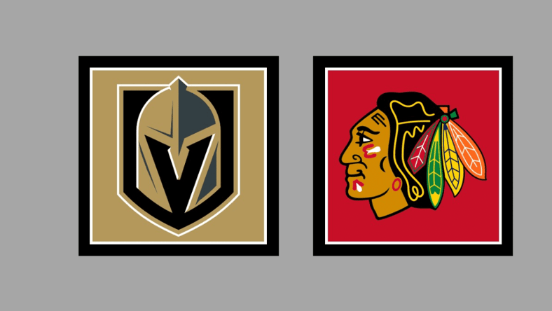 Chicago Blackhawks Vegas Golden Knights Gameday Graphic AWAY