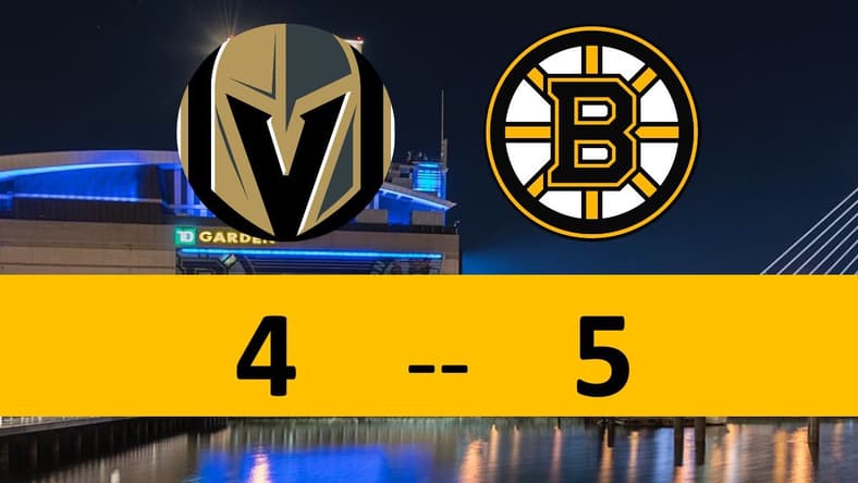 Vegas Golden Knights Lose Boston Bruins 5-4
