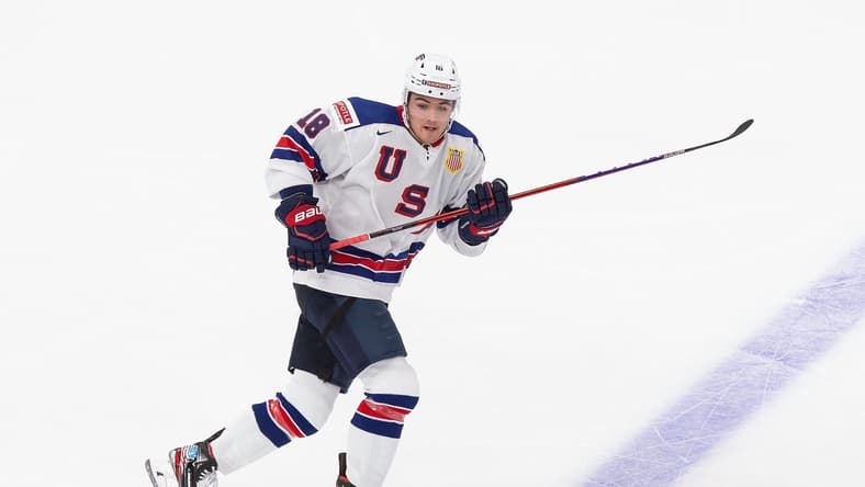 Brendan Brisson Team USA (Vegas Golden Knights Photo via Twitter)