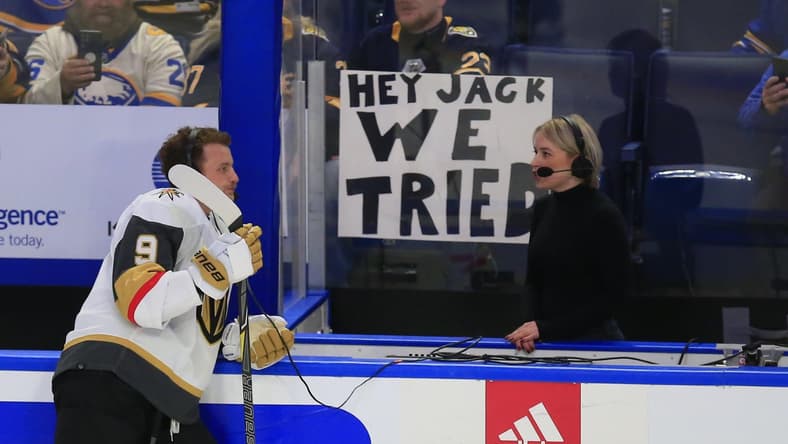 Jack Eichel Buffalo Sabres return Vegas Golden Knights KeyBank Center 3/10/2022