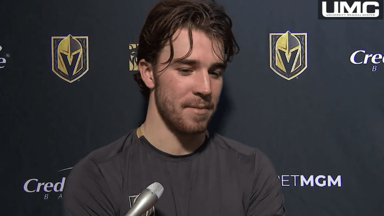 Dylan Coghlan (Screenshot- Vegas Golden Knights via Twitter)
