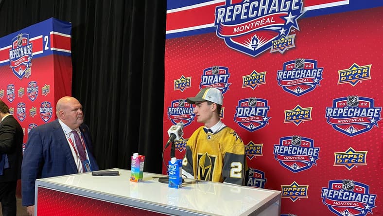 Vegas Golden Knights Draft Matyas Sapovaliv (Photo- Vegas Golden Knights via Twitter)