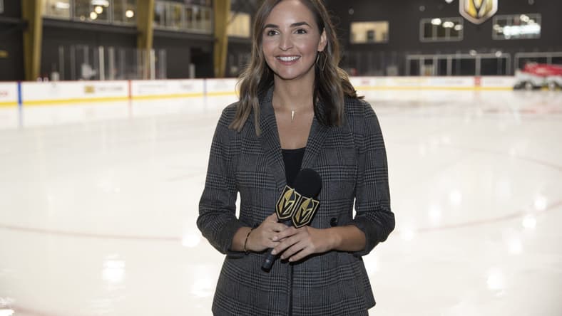 Ashali Vise Vegas Golden Knights ringside reporter