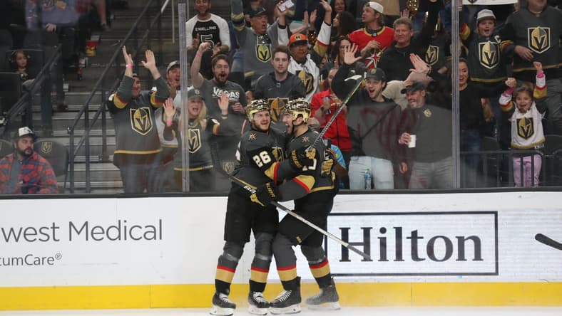 Mattias Janmark and Nicolas Roy Vegas Golden Knights (Photo- Vegas Golden Knights via Twitter)