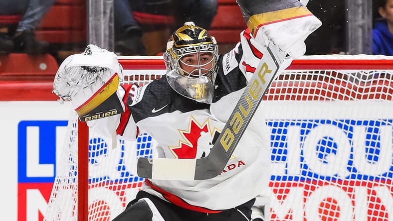 Logan Thompson Team Canada Vegas Golden Knights (Photo- Hockey Canada via Twitter)