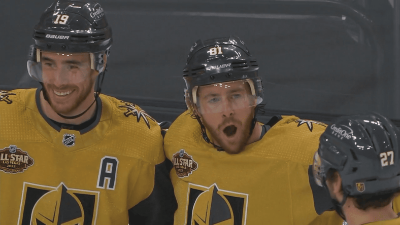 Jonathan Marchessault game-tying goal Vegas Golden Knights 1/21 (Photo- At&t Sportsnet Screenshot)