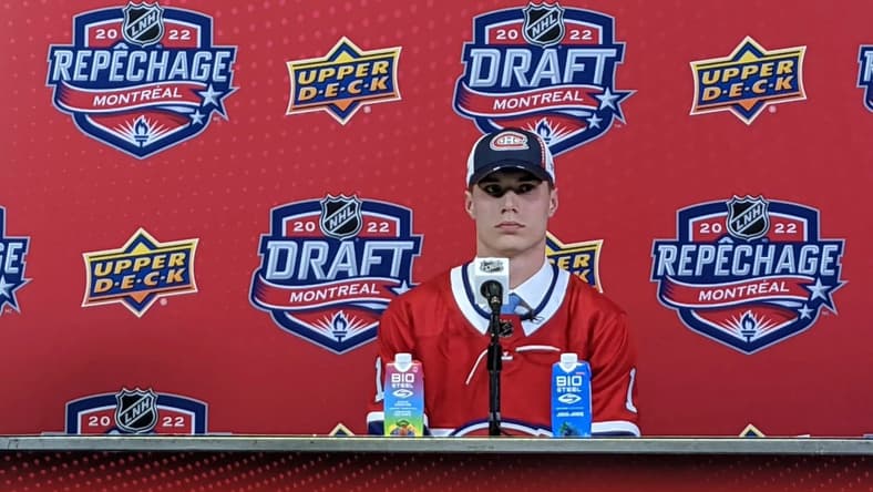 Juraj Slafkovsky, Montreal Canadiens first overall pick 2022 NHL Draft (Photo- Montreal Hockey Now)