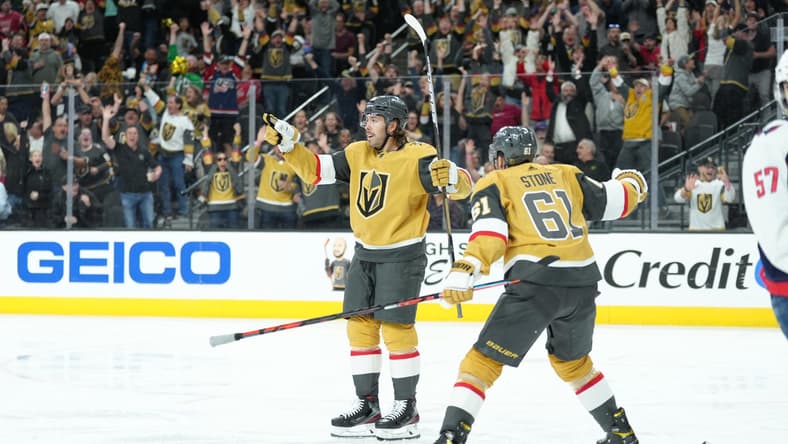 Chandler Stephenson and Mark Stone (Photo- Vegas Golden Knights via Twitter)