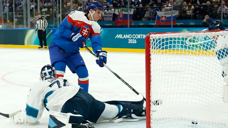 Olympics: Ice Hockey-Men Group B - SVK-FIN, juraj slafkovsky, montreal canadiens
