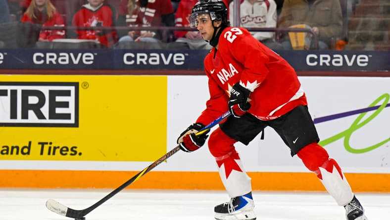 Hockey: 2026 IIHF World Junior Championship-Canada vs Slovakia, montreal canadiens prospect michael hage