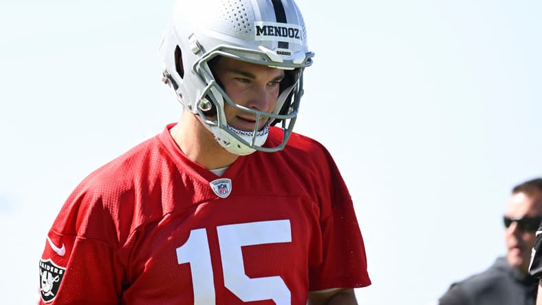 Fernando Mendoza Kirk Cousins Las Vegas Raiders OTA