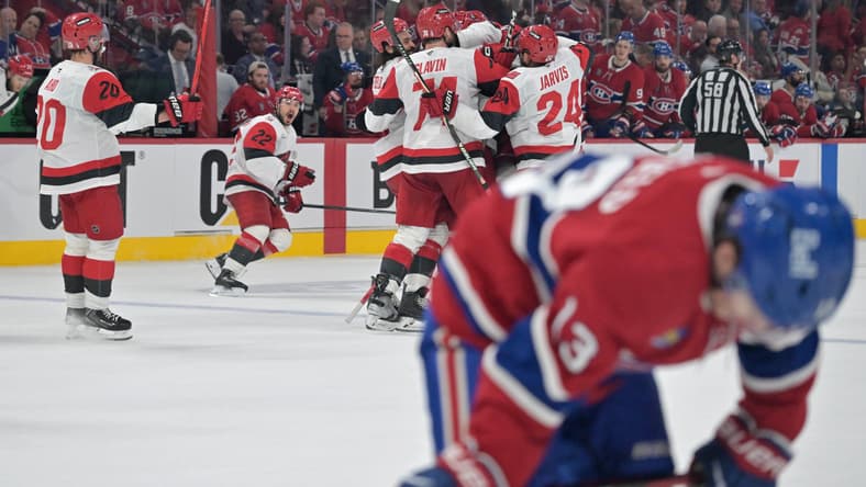 NHL: Stanley Cup Playoffs-Carolina Hurricanes at Montreal Canadiens