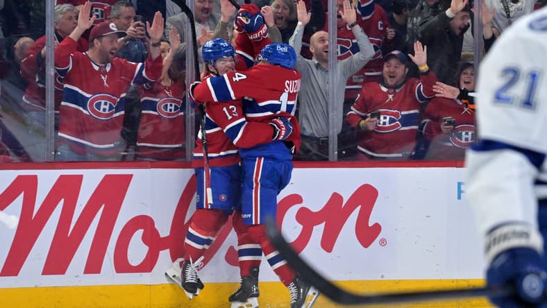 NHL: Tampa Bay Lightning at Montreal Canadiens, cole caufield goal