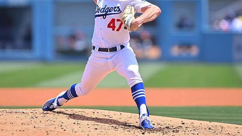 May 17, 2022; Los Angeles, California, USA; Los Angeles Dodgers starting pitcher Ryan Pepiot (47) throws in the third inning against the Arizona Diamondbacks at Dodger Stadium. Mandatory Credit: Jayne Kamin-Oncea-USA TODAY Sports
