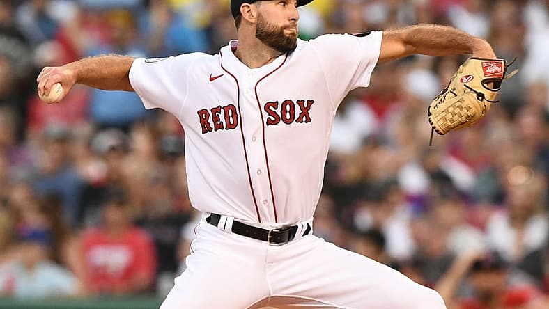 Jun 17, 2022; Boston, Massachusetts, USA; Boston Red Sox starting pitcher Michael Wacha (52) pitches against the St. Louis Cardinals during the fourth inning at Fenway Park. Mandatory Credit: Brian Fluharty-USA TODAY Sports