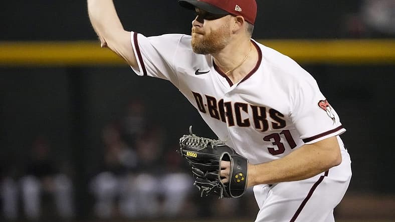 Jun 13, 2022; Phoenix, Arizona, U.S.; Arizona Diamondbacks relief pitcher Ian Kennedy (31) throws against the Cincinnati Reds during the ninth inning at Chase Field.
Mlb Reds At Diamondbacks Cincinnati Reds At Arizona Diamondbacks