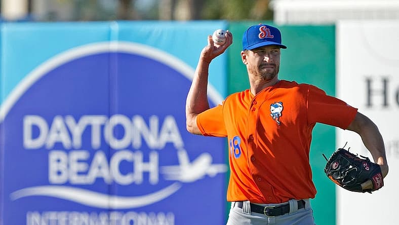 Jacob deGrom makes a rehab start during a game with the Daytona Tortugas in Daytona Beach, Friday, July 8, 2022.
Degrom Daytona13