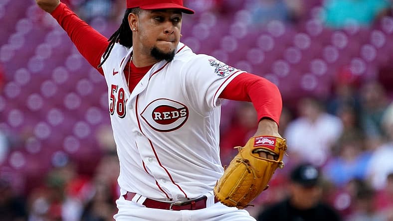 Cincinnati Reds starting pitcher Luis Castillo (58) delivers during the second inning of a baseball game against the Miami Marlins, Wednesday, July 27, 2022, at Great American Ball Park in Cincinnati.

Miami Marlins At Cincinnati Reds July 27 0008