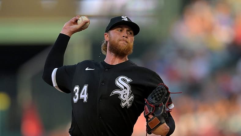 Jun 29, 2022; Anaheim, California, USA; Chicago White Sox starting pitcher Michael Kopech (34) throws to the plate in the first inning against the Los Angeles Angels at Angel Stadium. Mandatory Credit: Jayne Kamin-Oncea-USA TODAY Sports