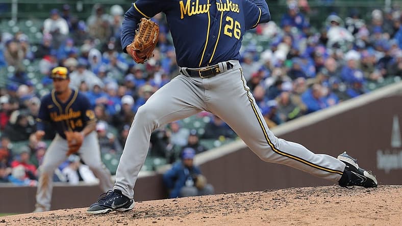 Milwaukee Brewers relief pitcher Aaron Ashby (26) throws during the sixth inning of their game against the Chicago Cubs Thursday, April 7, 2022 at Wrigley Field in Chicago, Ill. The Chicago Cubs beat the Milwaukee Brewers 5-4.
Mjs Brewers08 12 Jpg Brewers08