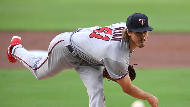 Jul 29, 2022; San Diego, California, USA; Minnesota Twins starting pitcher Joe Ryan (41) throws a pitch against the San Diego Padres during the first inning at Petco Park. Mandatory Credit: Orlando Ramirez-USA TODAY Sports