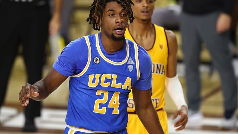 (File photo) UCLA Bruins forward Jalen Hill (24) against the Arizona State Sun Devils at Desert Financial Arena (Tempe). Mandatory Credit: Mark J. Rebilas-USA TODAY Sports