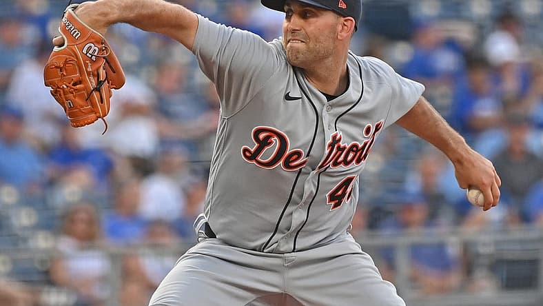 Jun 14, 2021; Kansas City, Missouri, USA; Detroit Tigers starting pitcher Matthew Boyd (48) delivers a pitch during the first inning against the Kansas City Royals at Kauffman Stadium. Mandatory Credit: Peter Aiken-USA TODAY Sports