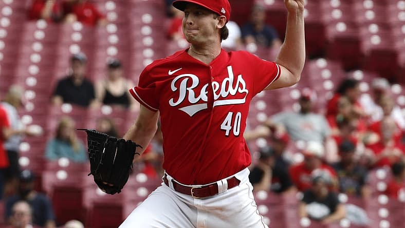 Sep 4, 2022; Cincinnati, Ohio, USA; Cincinnati Reds starting pitcher Nick Lodolo (40) throws a pitch against the Colorado Rockies during the first inning at Great American Ball Park. Mandatory Credit: David Kohl-USA TODAY Sports