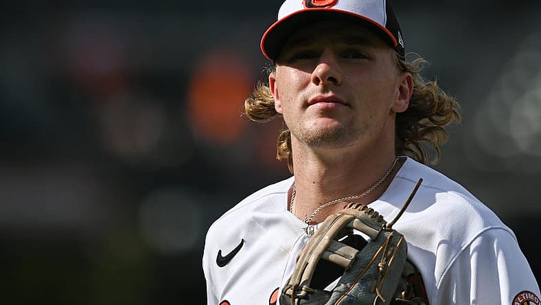 Sep 4, 2022; Baltimore, Maryland, USA; Baltimore Orioles shortstop Gunnar Henderson (2) runs off the field during the ninth inning of the game against the Oakland Athletics at Oriole Park at Camden Yards. Mandatory Credit: Tommy Gilligan-USA TODAY Sports