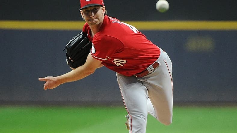 Sep 9, 2022; Milwaukee, Wisconsin, USA; Cincinnati Reds starting pitcher Nick Lodolo (40) delivers a pitch against the Milwaukee Brewers in the first inning at American Family Field. Mandatory Credit: Michael McLoone-USA TODAY Sports