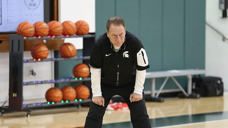 Michigan State coach Tom Izzo watches his go through drills during practice on Thursday, Oct. 20, 2022 at the Breslin Center.
Msu 102022 Kd 0013776