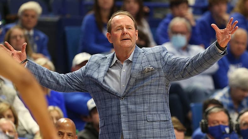 Ole Miss Kermit Davis coaches against Kentucky. Mar. 1, 2022
Kentuckyolemiss 19