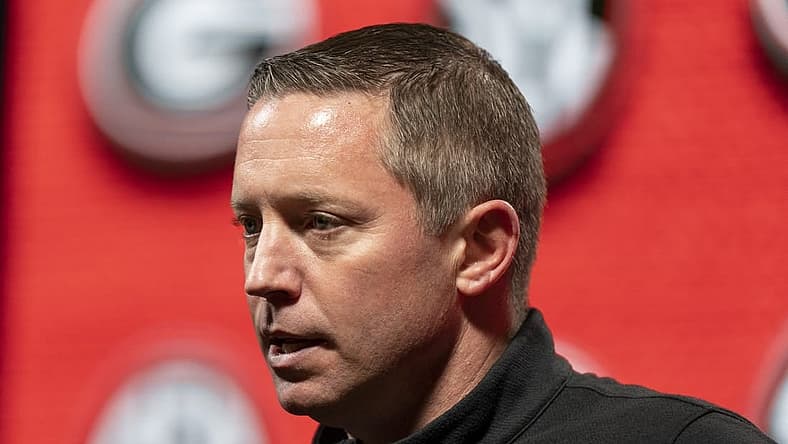 Oct 19, 2022; Birmingham, Alabama, US; Georgia Bulldogs head coach Mike White during the SEC Basketball Media Days at Grand Bohemian Hotel. Mandatory Credit: Marvin Gentry-USA TODAY Sports