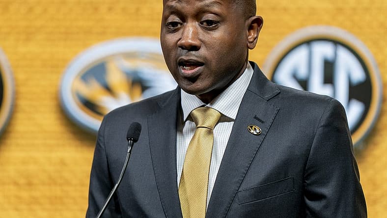 Oct 19, 2022; Birmingham, Alabama, US; Missouri Tigers head coach Dennis Gates during the SEC Basketball Media Days at Grand Bohemian Hotel. Mandatory Credit: Marvin Gentry-USA TODAY Sports