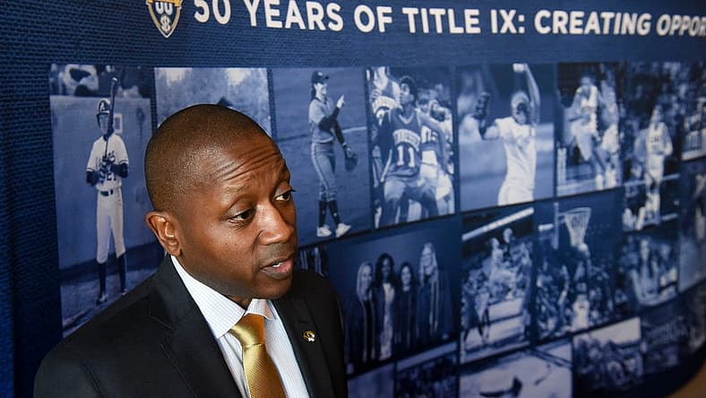 Oct 19, 2022; Mountain Brook, AL, USA; Missouri head coach Dennis Gates is interviewed during the SEC Tip Off 2022-23 Men's Basketball Media Day in Mountain Brook Wednesday, Oct. 19, 2022 at Grand Bohemian Hotel.
Basketball Sec Men S Basketball Media Day