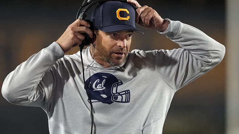 Oct 22, 2022; Berkeley, California, USA; California Golden Bears head coach Justin Wilcox during the third quarter against the Washington Huskies at FTX Field at California Memorial Stadium. Mandatory Credit: Darren Yamashita-USA TODAY Sports