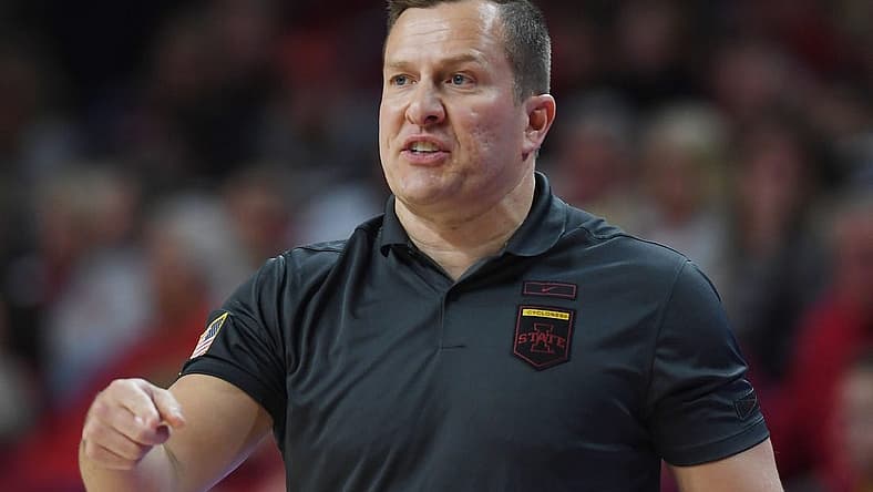 Iowa State University Cyclones head coach T.J. Otzelberger reacts during the second half against IUPUI in the season opening home game at Hilton Coliseum Monday, Nov. 7, 2022, in Ames, Iowa.  Photo by Nirmalendu Majumdar/Ames Tribune

Ncaa Men S Basketball