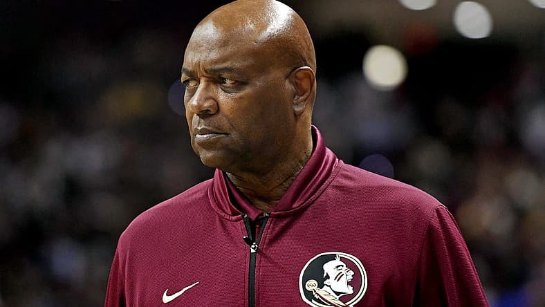 Nov 18, 2022; Tallahassee, Florida, USA; Florida State Seminoles head coach Leonard Hamilton during the first half against the Florida Gators at Donald L. Tucker Center. Mandatory Credit: Melina Myers-USA TODAY Sports