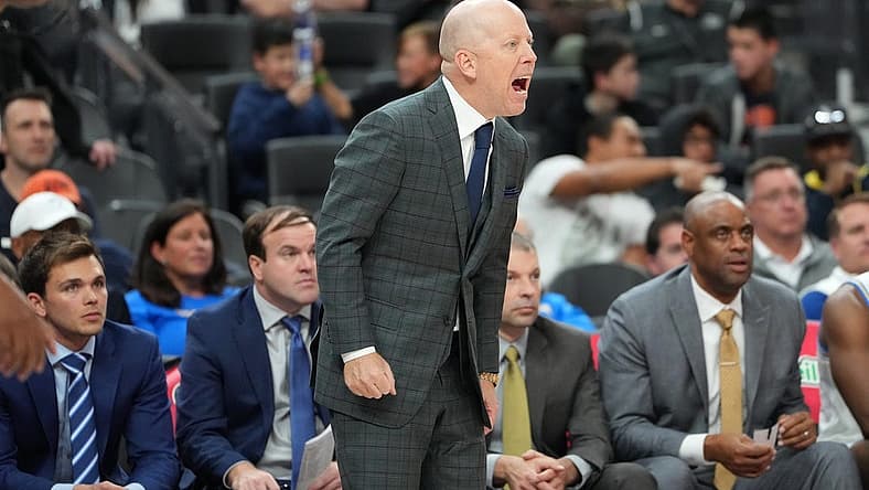 Nov 18, 2022; Las Vegas, Nevada, USA; UCLA Bruins head coach Mick Cronin during the second half against the Illinois Fighting Illini at T-Mobile Arena. Mandatory Credit: Stephen R. Sylvanie-USA TODAY Sports
