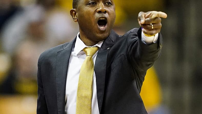 Nov 20, 2022; Columbia, Missouri, USA; Missouri Tigers head coach Dennis Gates calls a play during the first half against the Mississippi Valley State Delta Devils at Mizzou Arena. Mandatory Credit: Jay Biggerstaff-USA TODAY Sports