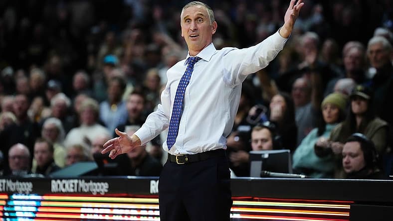 Dec 1, 2022; Boulder, Colorado, USA; Arizona State Sun Devils head coach Bobby Hurley reacts in the second half against the Colorado Buffaloes at the CU Events Center. Mandatory Credit: Ron Chenoy-USA TODAY Sports
