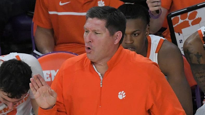 Clemson Head Coach Brad Brownell during the first half with Wake Forest at Littlejohn Coliseum Friday, December 2, 2022.
Clemson Basketball Vs Wake Forest University Acc