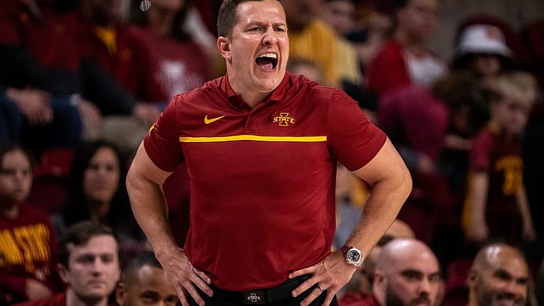 Iowa State head coach T.J. Otzelberger shouts a play to the team during the Iowa State men's basketball game against McNeese, on Sunday, Dec. 11, at Hilton Coliseum, in Ames.
1211 Isumbb 002 Jpg